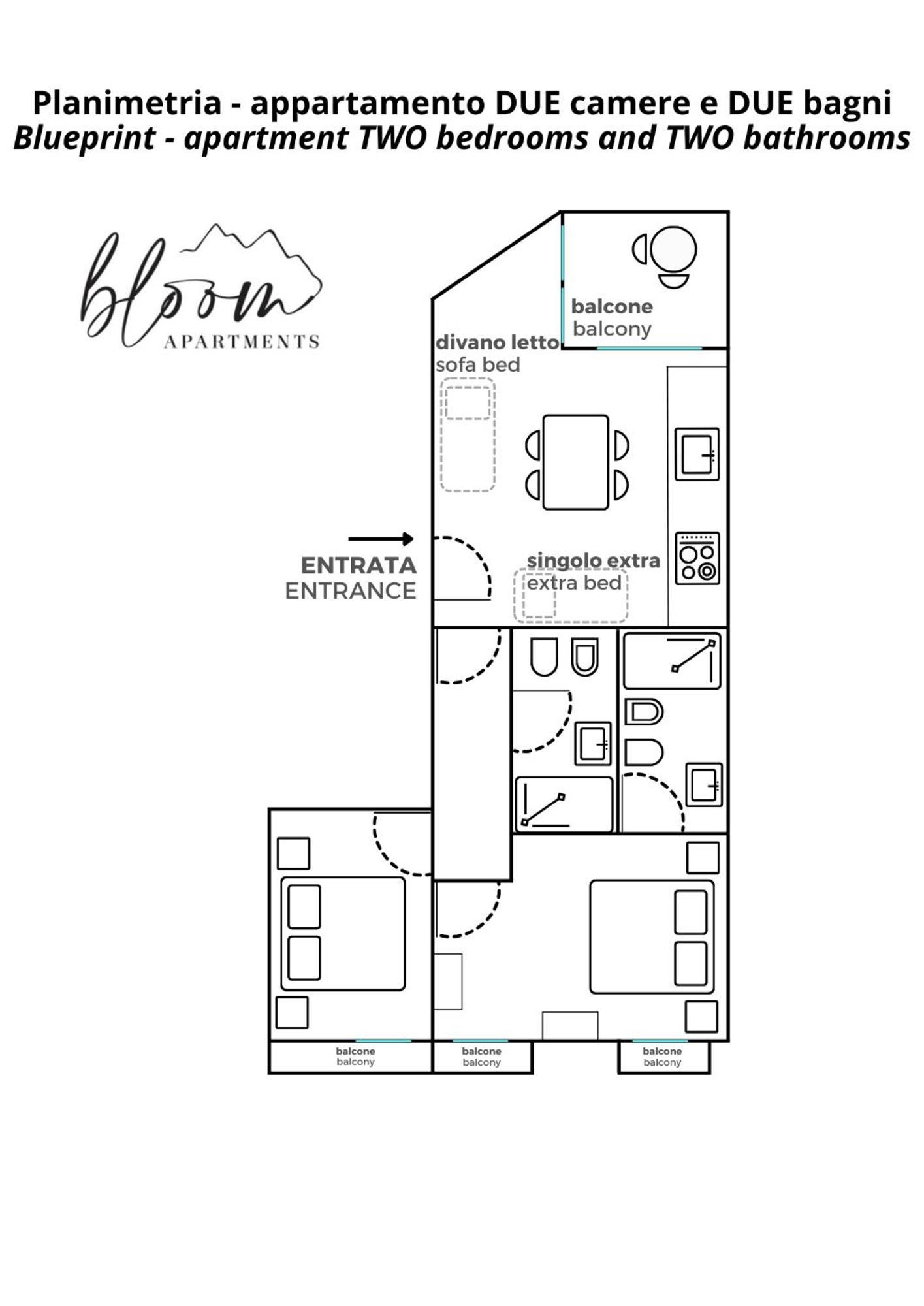 Bloom Apartments Trento Ngoại thất bức ảnh